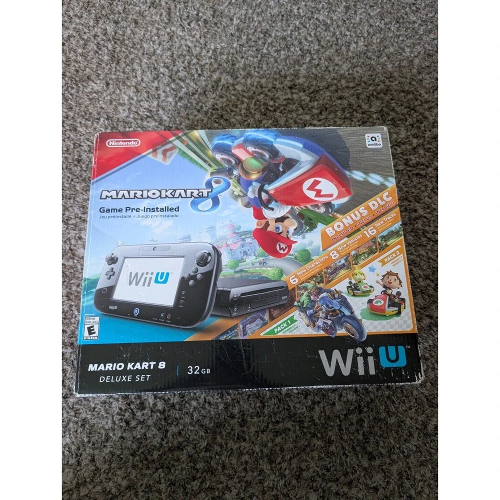 Nintendo Wii U Mario Kart 8 Deluxe 32GB Handheld System - Black With Box